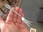 Vintage Wallace ROSE POINT Sterling Silver Lemon Fork 16.2 grams EXCELLENT