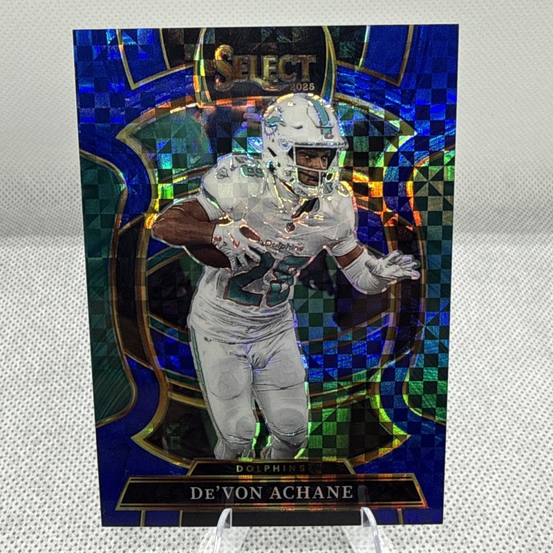 2025 Panini Select - Concourse De'Von Achane #81 Blue Prizm /249