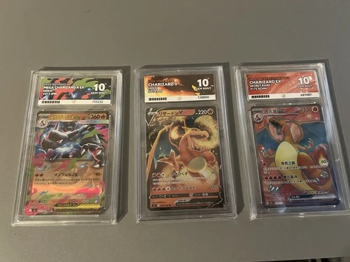 Pokémon Charizard X3 Ace Grading 10
