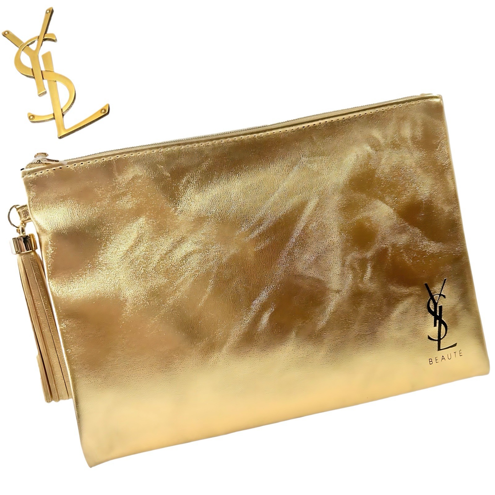 SAINT LAURENT Pochette YSL Beauté G con zip e nappa Edizione limitata