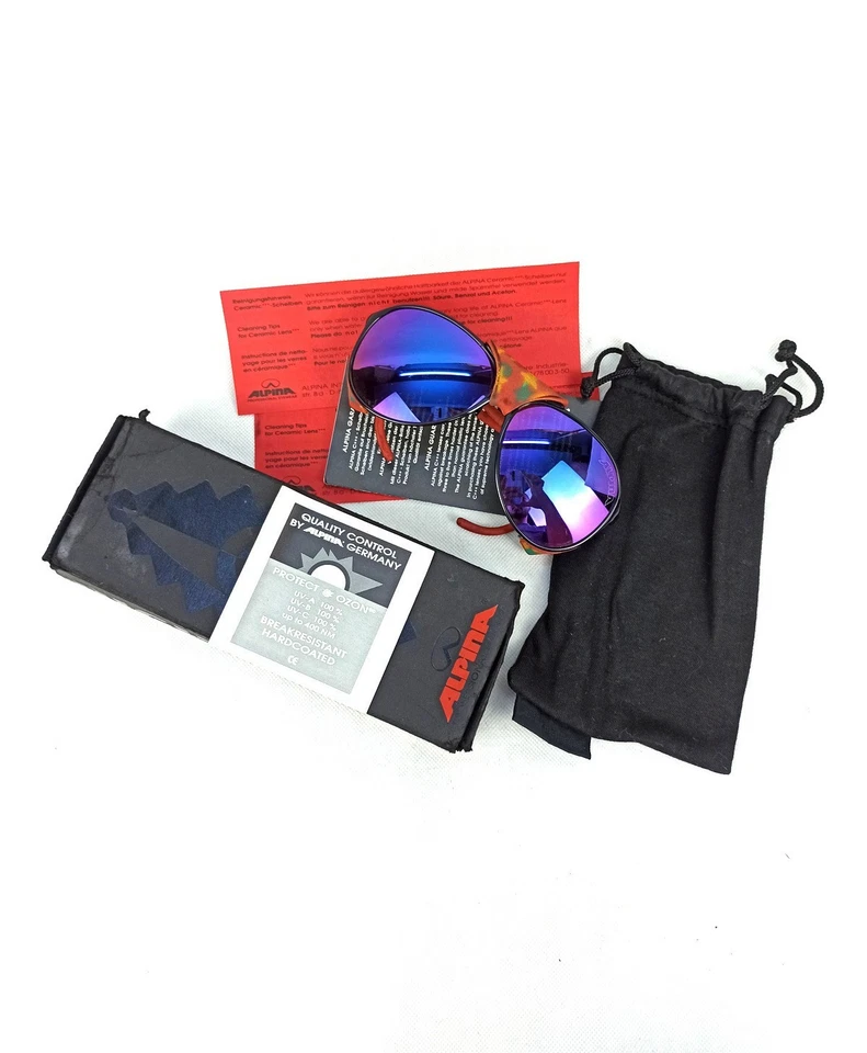 VTG & Rare ALPINA Iconic FUNICE 8. 0450. 10 Sunglasses  W Germany 80s ORIGINAL - Image 2 of 4