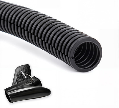 50 FT 3/4'' Wire Loom Split Tubing   Flexible Plastic Conduit for Cable Protectio