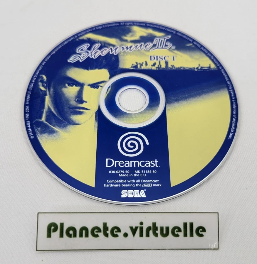 Prix de Shenmue sur Sega Dreamcast | Comparer les Prix en Loose, Complet, Neuf