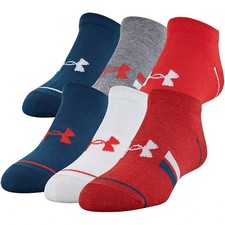 Under Armour L33702 Youth Essential Lite No Show Socks 6-Pairs Size 13.5K-4Y