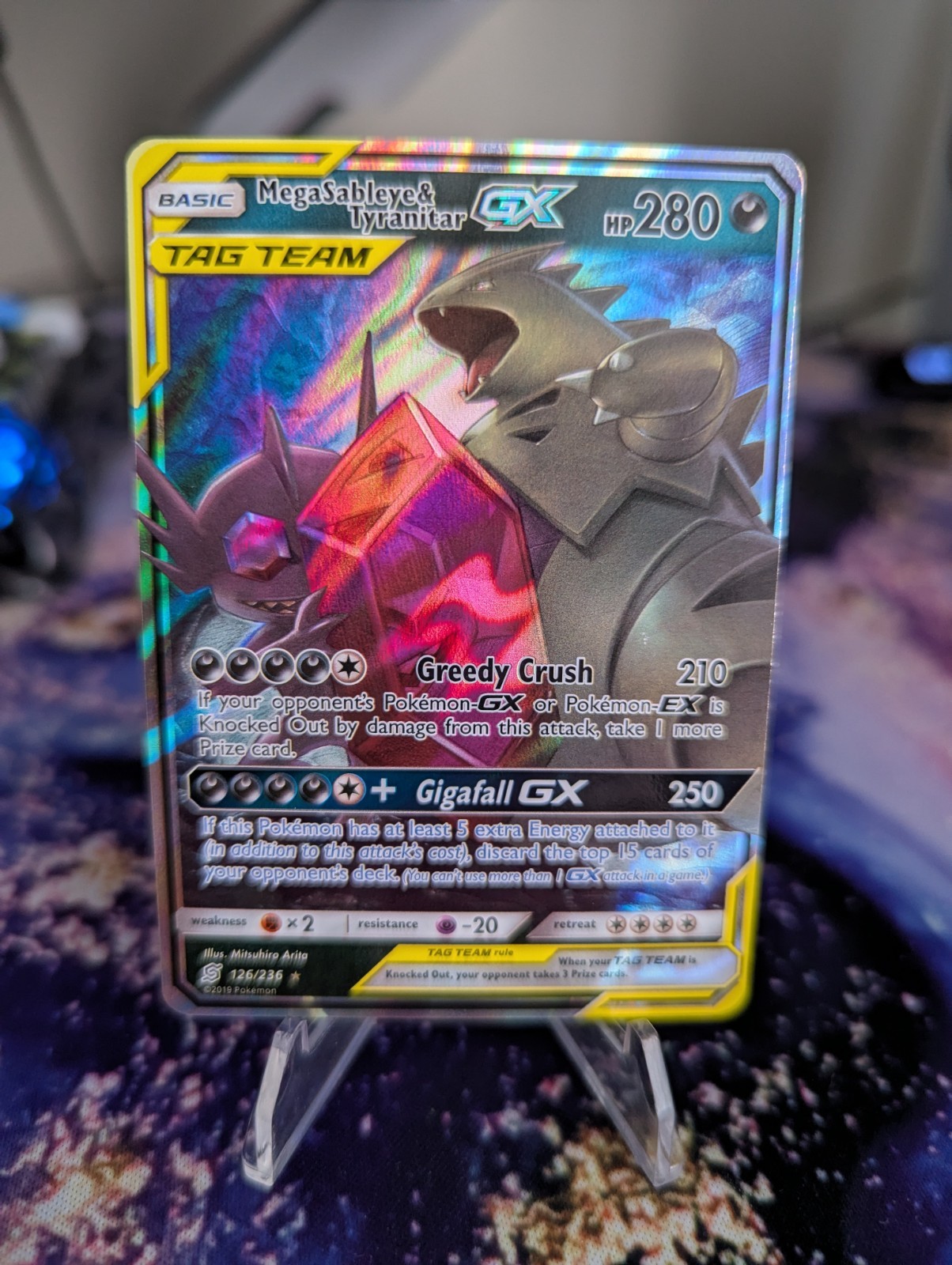 Pokémon TCG Mega Sableye & Tyranitar GX 126/236 Unified Minds New Mint