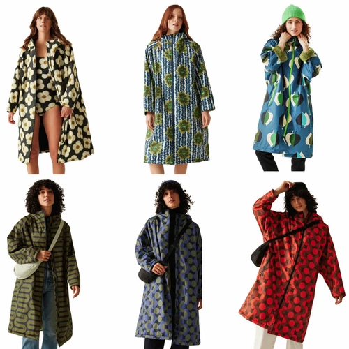 Regatta Womens Orla Kiely Bold Pattern Waterproof Fleece Lined Changing Robe