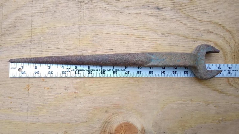  Vintage spud wrench, ABO, HS, 7/8, 1 1/2 inch opening, sold as is.
