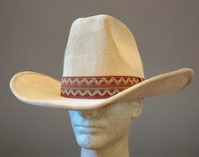 Vintage Y2K Corduroy Cowboy Hat Tan Retro Mens L 7.25-7.38 CANYON TRAILS
