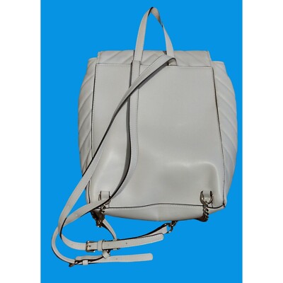 dkny quilted mini backpack DKNY Veronica White Quilted Mini Backpack Trendy Stylish Fashion Travel