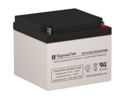 SigmasTek Battery Replacement for Deltec 2066 UPS, SLA AGM Rechargeable 12V 26Ah