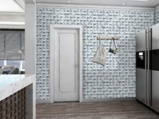 3D Square PU Wall Stickers 10pcs Self-Adhesive Waterproof Decorative Tiles