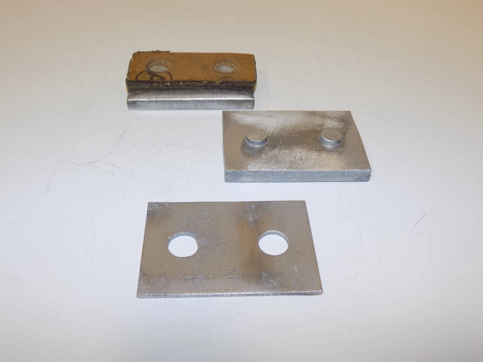 Juego de cuñas de aluminio gruesas; delgadas; papel trasero mono hoja soporte de resorte C4 Corvette Foto 3 de 4