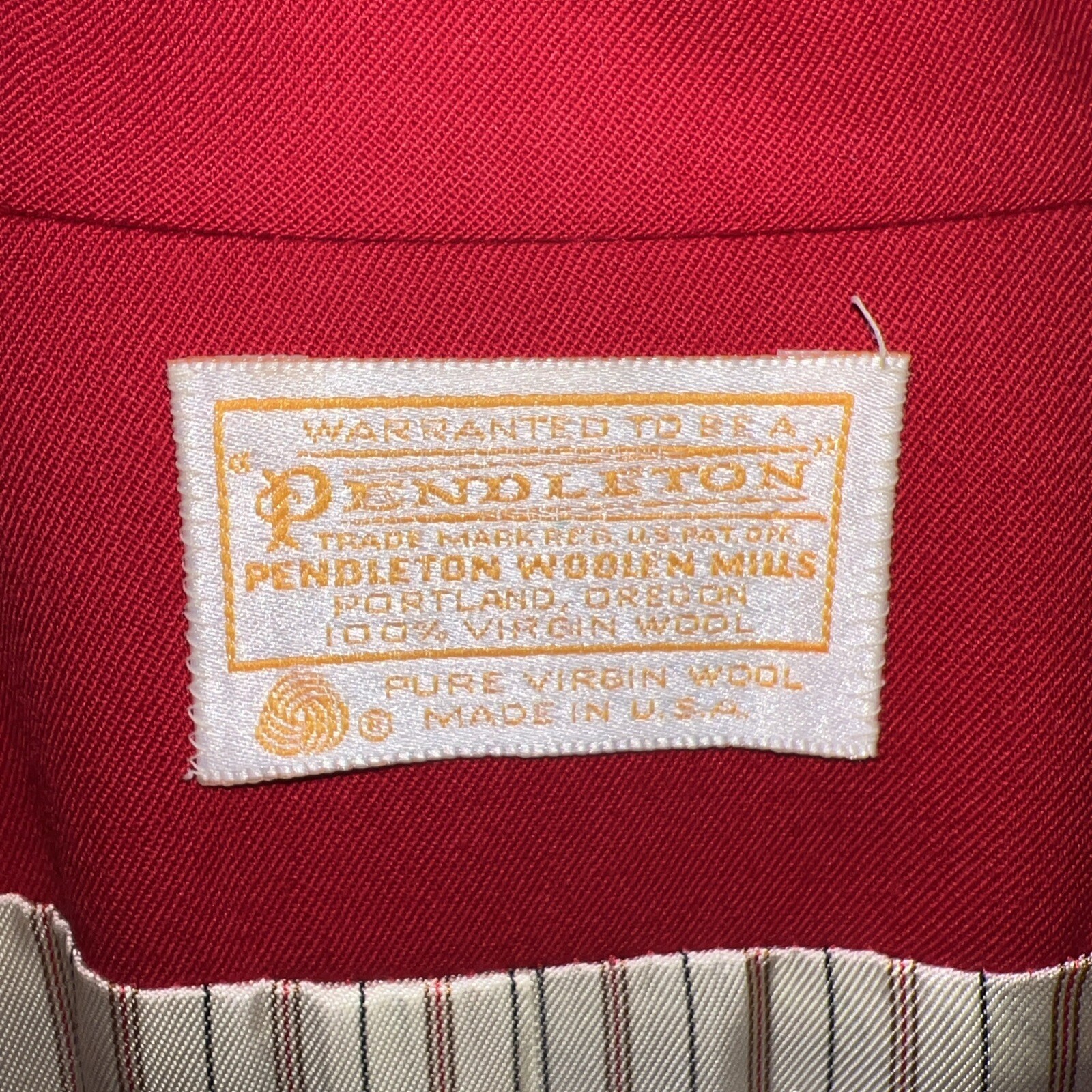 Pendleton Virgin Wool Jacket Red Size 12 Lined Bu… - image 3