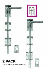 2 X 12" HEAVY DUTY STABLE DROP BOLT DOOR GATE GARAGE SHED SLIDING OPEN GALV D1