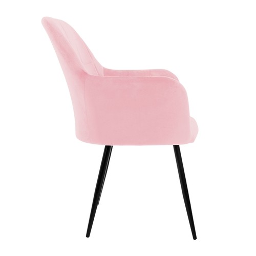 6 sillas de comedor sillas de salón silla de terciopelo silla de cocina juego rosa - Imagen 3 de 6