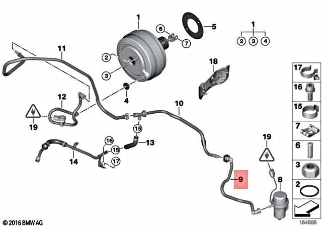 BMW OEM 08-13 M3-Vacuum Hose 34302283606 | eBay 