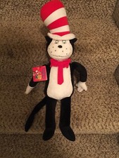 KOHL'S CARES FOR KIDS DR. SEUSS CAT IN THE HAT PLUSH 22" STUFFED BLACK WHITE RED