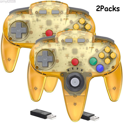 2 Packs Wireless n64 Controller for Nintendo Switch Laptop Win PC iOS Mac Steam