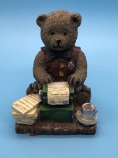 MVP Designs Poly Working Bear Resin Figurine w/ Typewriter Coffee Cup - Boyds