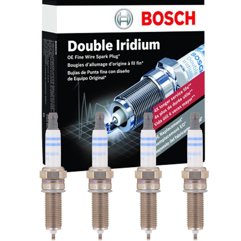Genuine BOSCH Double Iridium Spark Plug 4PCS for 2015-2021 Hyundai/ Kia