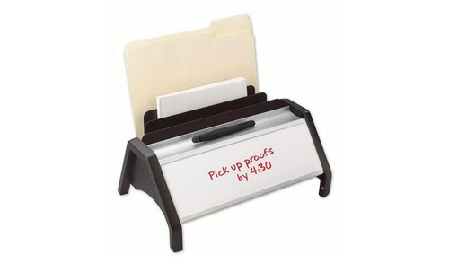 Quartet Desktop Combination Erasable Note Space & Incline Sorter, Black - 第 1/1 張圖片