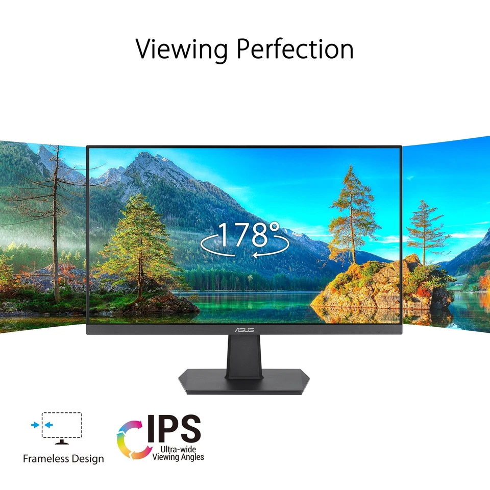 ASUS VA24EHF 23.8 Inch Full HD IPS Gaming Monitor 100Hz Eye Care Technology - Image 2 of 4