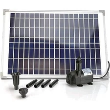 AEO Solar Water Pump Kit:DC 370GpH Water Pump with 20W Solar Panel