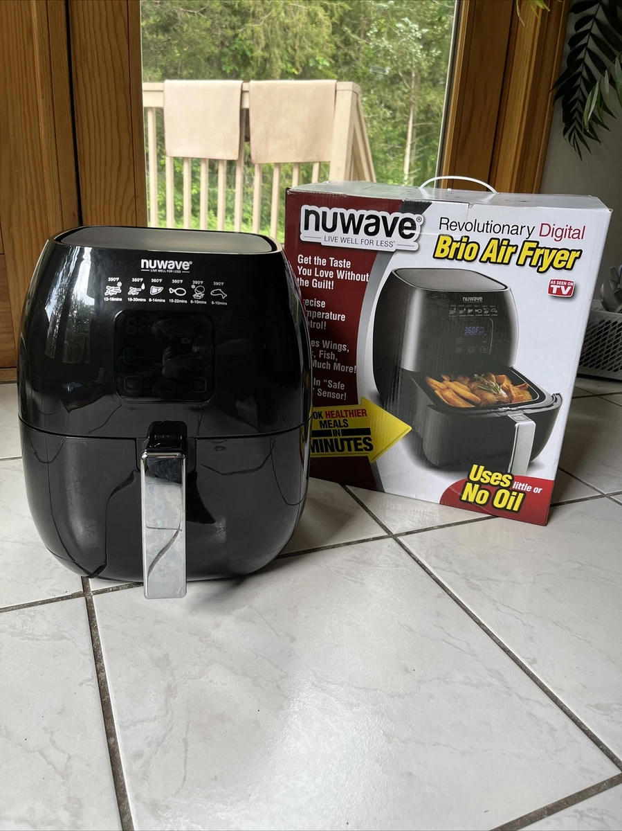 NuWave Brio 3 Qt. Black Digital Air Fryer - Model 36001 - Used