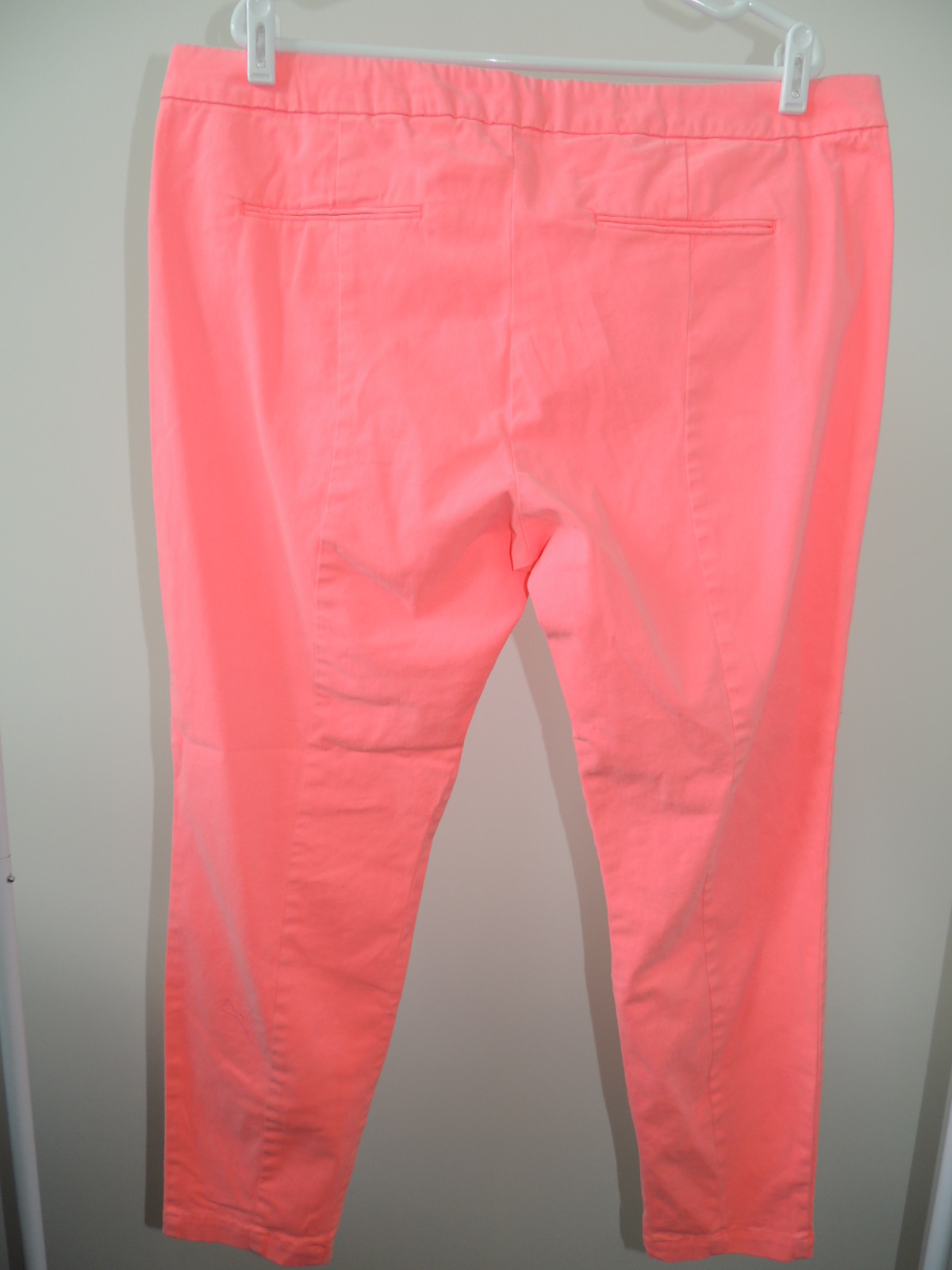 Womens Size 18 Regular * Khakis by GAP * Neon Coral Super Skinny Pants