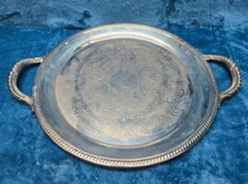 F.B. Rogers Silver Company Silver-plated Footed Meat Serving Tray Platter
