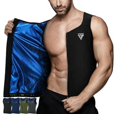 RDX Men's Sauna Vest Heat Trapping Sweat Waist Trainer