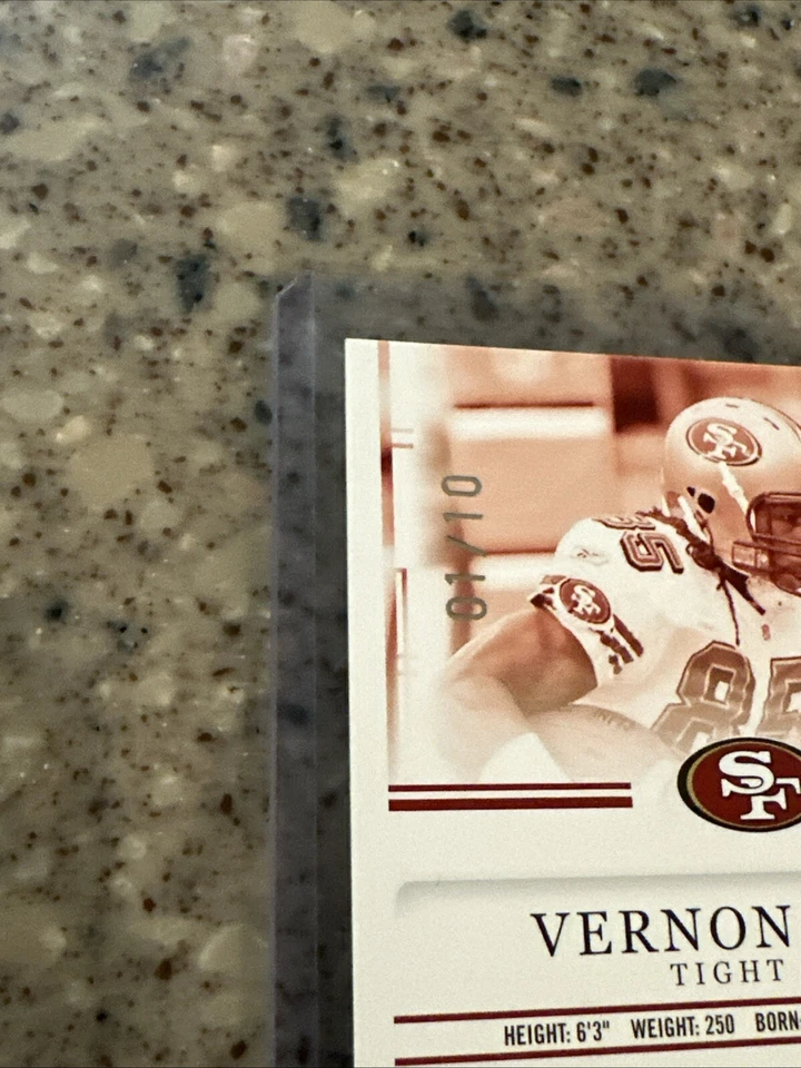 Vernon Davis-2008 Prestige #85 Tenth Anniversary SP 01/10 FIRST ON PRINT-49ers - Image 3 of 3