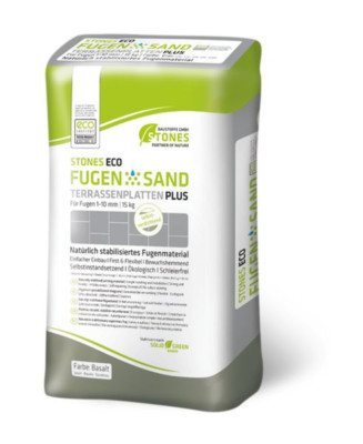 Stones ECO Fugensand Terrassenplatten Plus 1-10 mm BASALT 15 kg