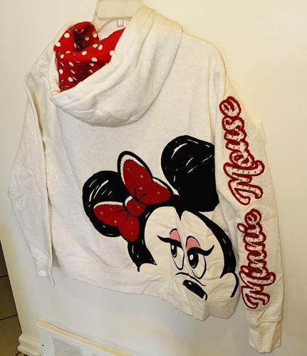 NEU NEU MIT ETIKETT 2025 Disney World bestickt Minnie Mouse Erwachsene Reißverschluss Hoodie 1XL - Bild 9 von 23