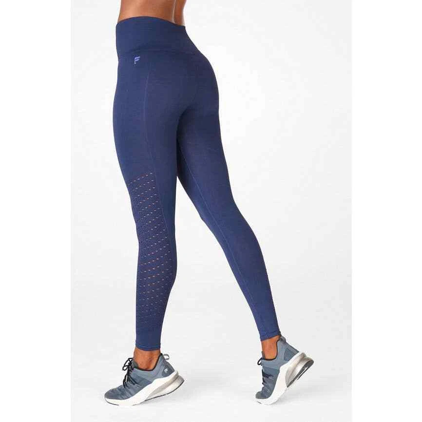 Fabletics Sync High-Waisted Perforated 7/8 Leggings Seamless Size Small