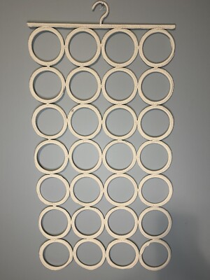 Ikea Komplement Ivory Macrame Scarf Tie Belt Hanger Holder Organizer 28  Circles