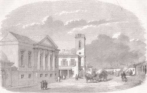 UCRANIA. Imagen impresa antigua de colección de Kerch, near the Market-Place 1855 - Imagen 1 de 1