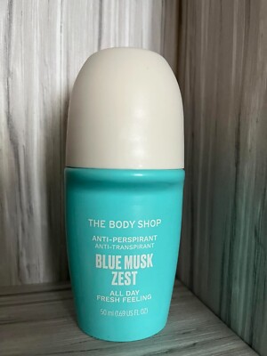 THE BODY SHOP Blue Musk Zest Deodorant 50ml | eBay