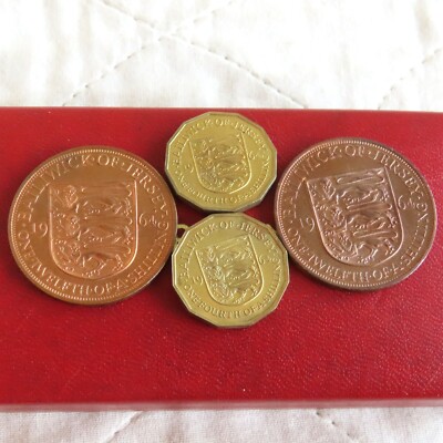 JERSEY 1964 4 COIN PROOF SET BOXED - 2 x 1d 2 x 3d | eBay UK