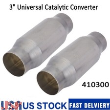 2pcs 3-inch Universal Catalytic Converter High Flow Rate Stainless Steel 410300 2pcs 3-inch Universal Catalytic Converter High Flow Rate Stainless Steel 410300
