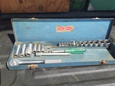 Vintage S-k Wayne 22 Pc Socket Set 14 38 Inch Drive Metal Box Made In Usa