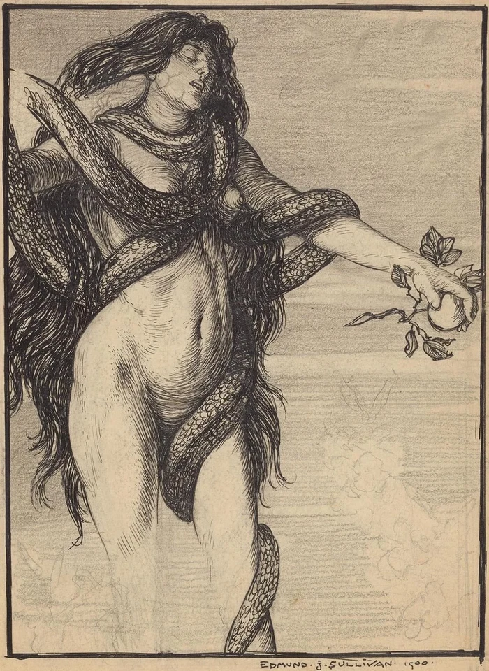 Edmund Joseph Sullivan : Eve : 1900 : Archival Quality Art Print