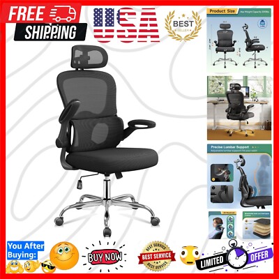 Comfortable Swivel Office Chair with Adjustable Lumbar Support & Modern Design
