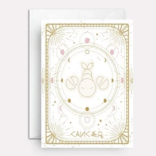 Zodiac birthday cards - Cancer birthday card by Paper Bound Greetings