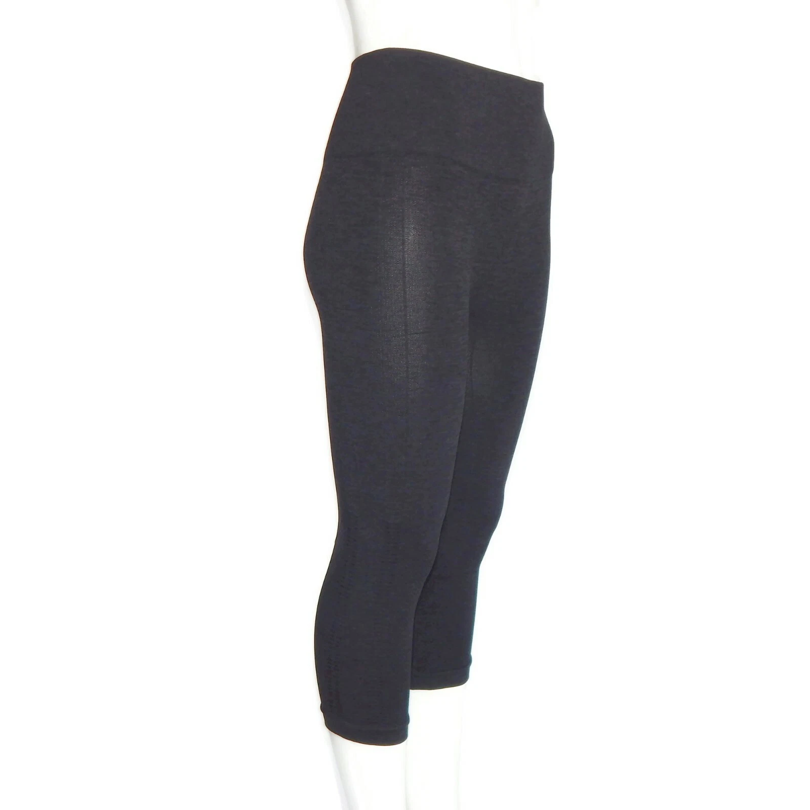 LULULEMON Capri Leggings Dark Gray In The Flow Crop Ruched size 4 - 5087