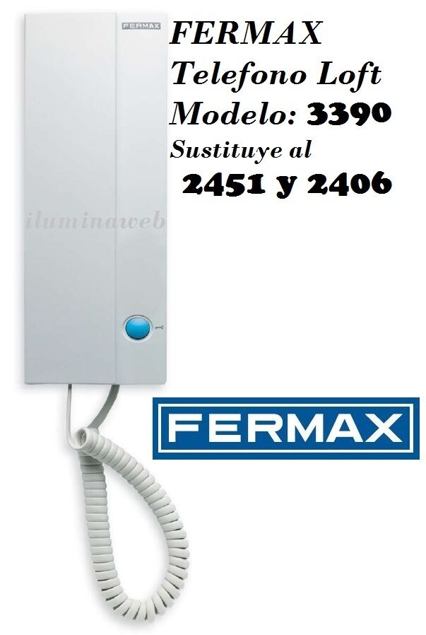 Telefono LOFT VDS FERMAX 3390 = 2451 y 2406 telefonillo portero electronico