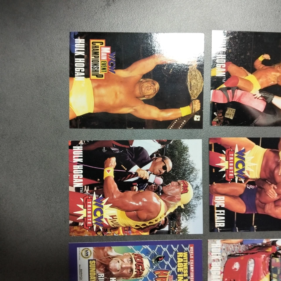 1995 WCW Cardz Main Event Wrestling Hulk Hogan raro edición limitada M/NM + promociones Foto 4 de 4