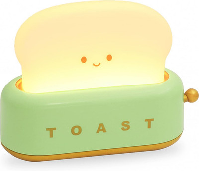 Cute Toast Night Light LED Dimmable Bread Light with Timer Sleep Lamp for Bed...