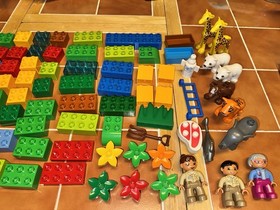 Lot Of 2 Lego Duplo Sets 6136 My First Zoo And 4962 Blocks Animals People