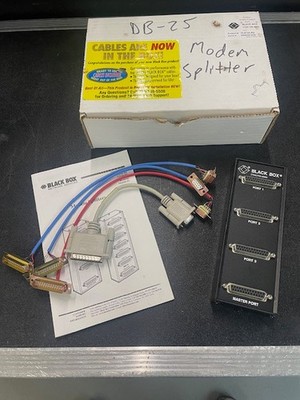 Black Box RS232 DB25 3-Port (Ms-3) Modem Splitter TL073A-R4